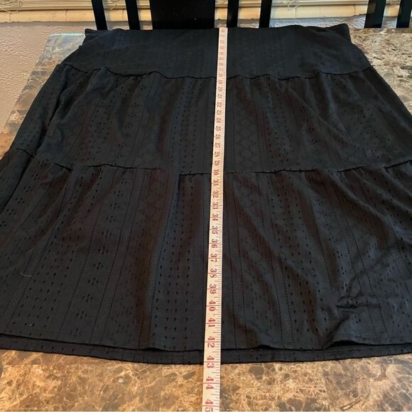 Croft & Barrow Women’s Dress 3X Split Neck Black Tiered Sleeveless Plus Size - Picture 5 of 12